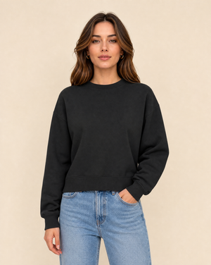 Clique Miami Cropped Sweatshirt Dam - Svart