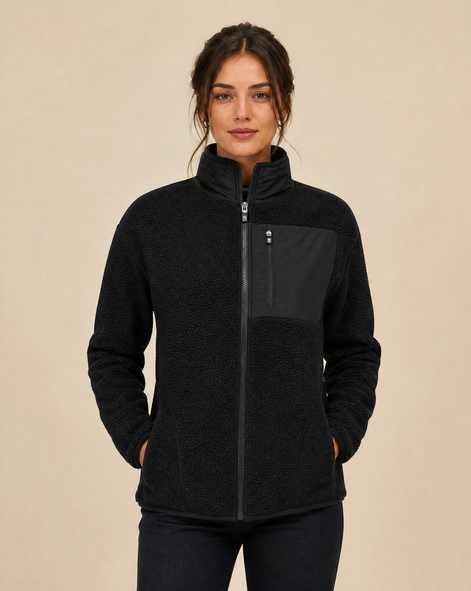 Cutter & Buck Cascade Sherpa Fleece Dam - Svart