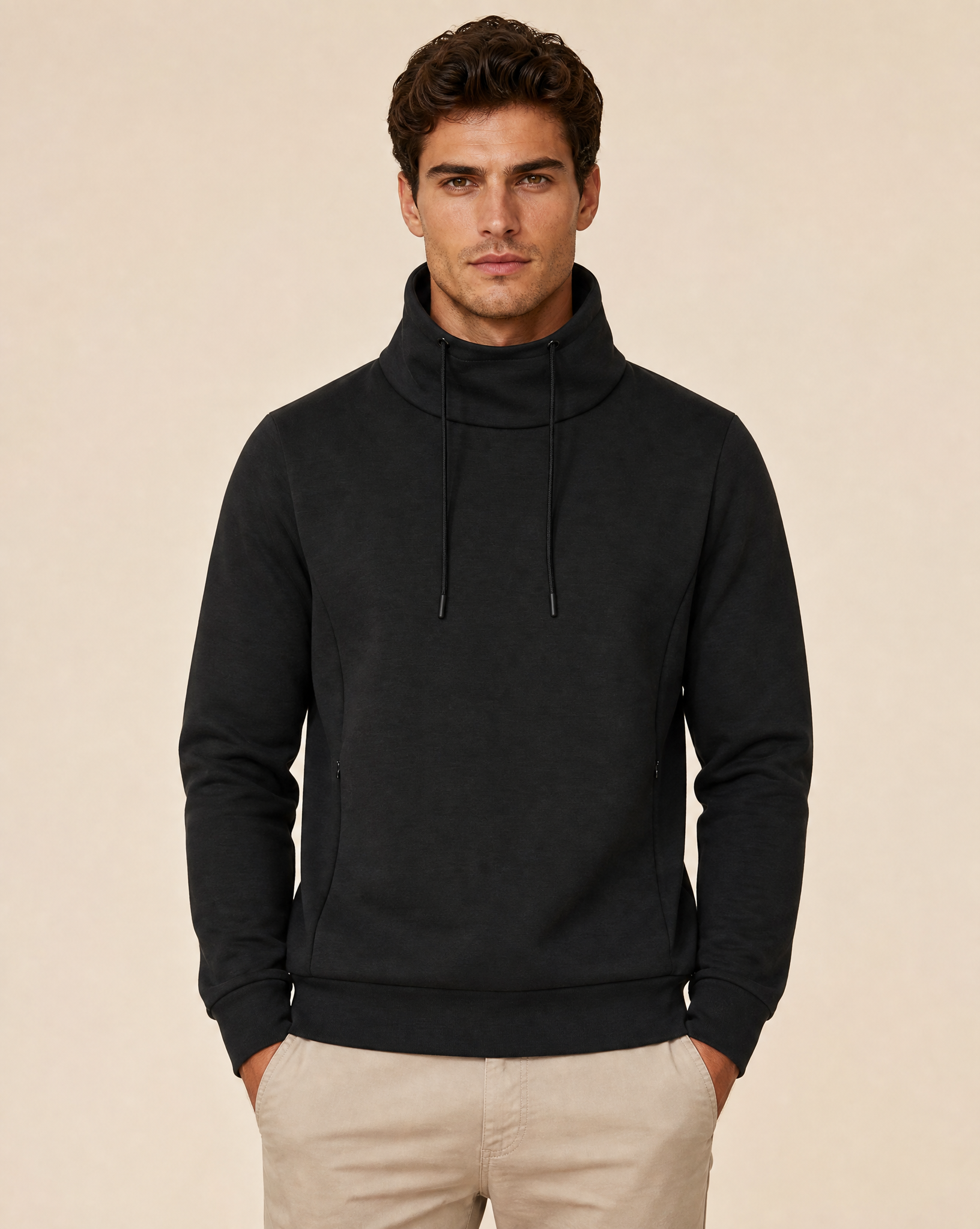 Clique Hobart Polo Sweatshirt Herr - Svart-1