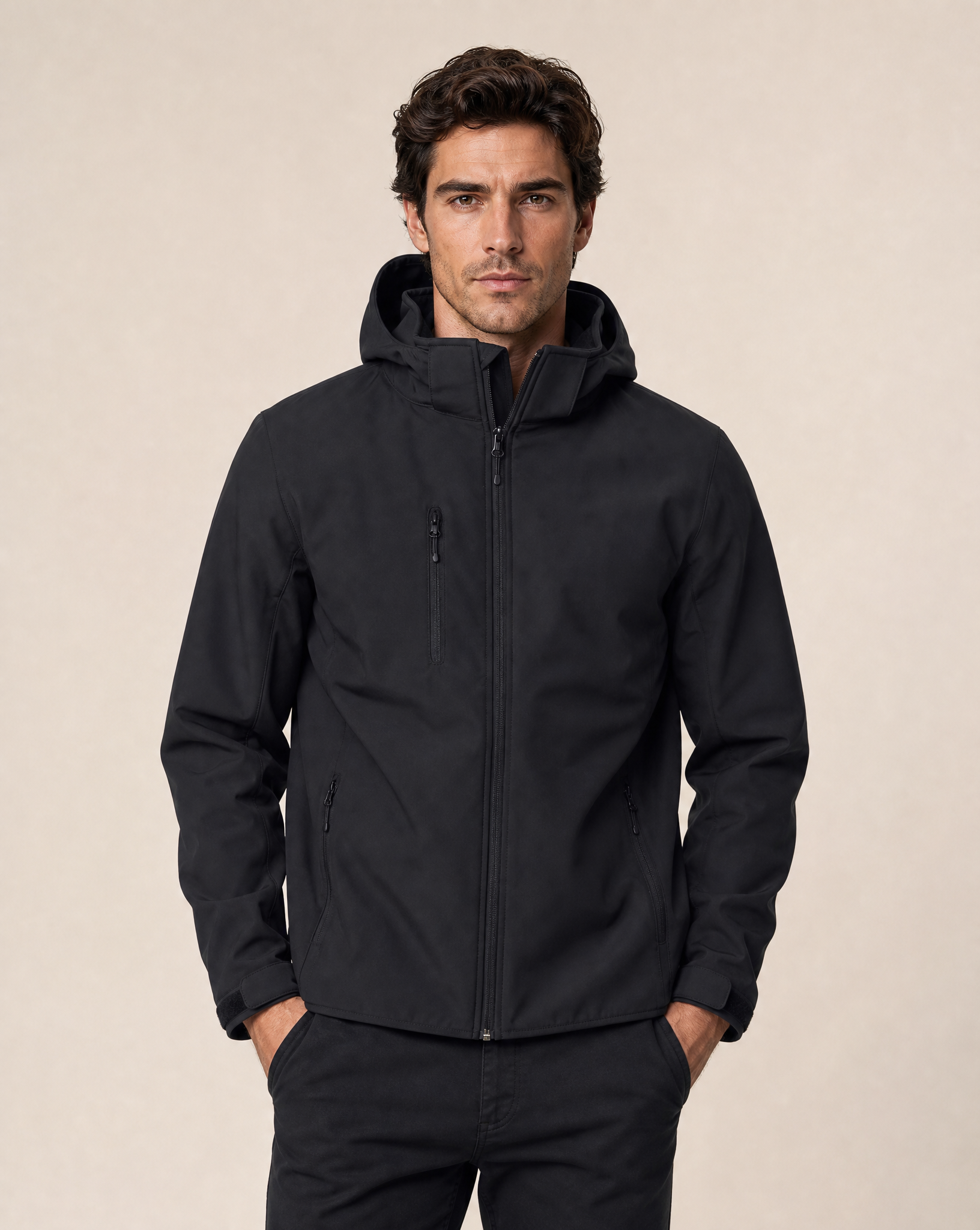 Clique Classic Softshell Hoodie Jacka Herr - Svart