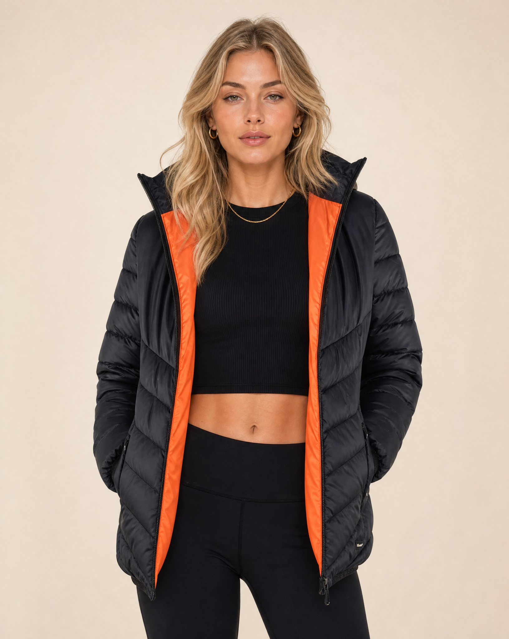Cutter & Buck Mount Adams Jacka Dam - Black Orange