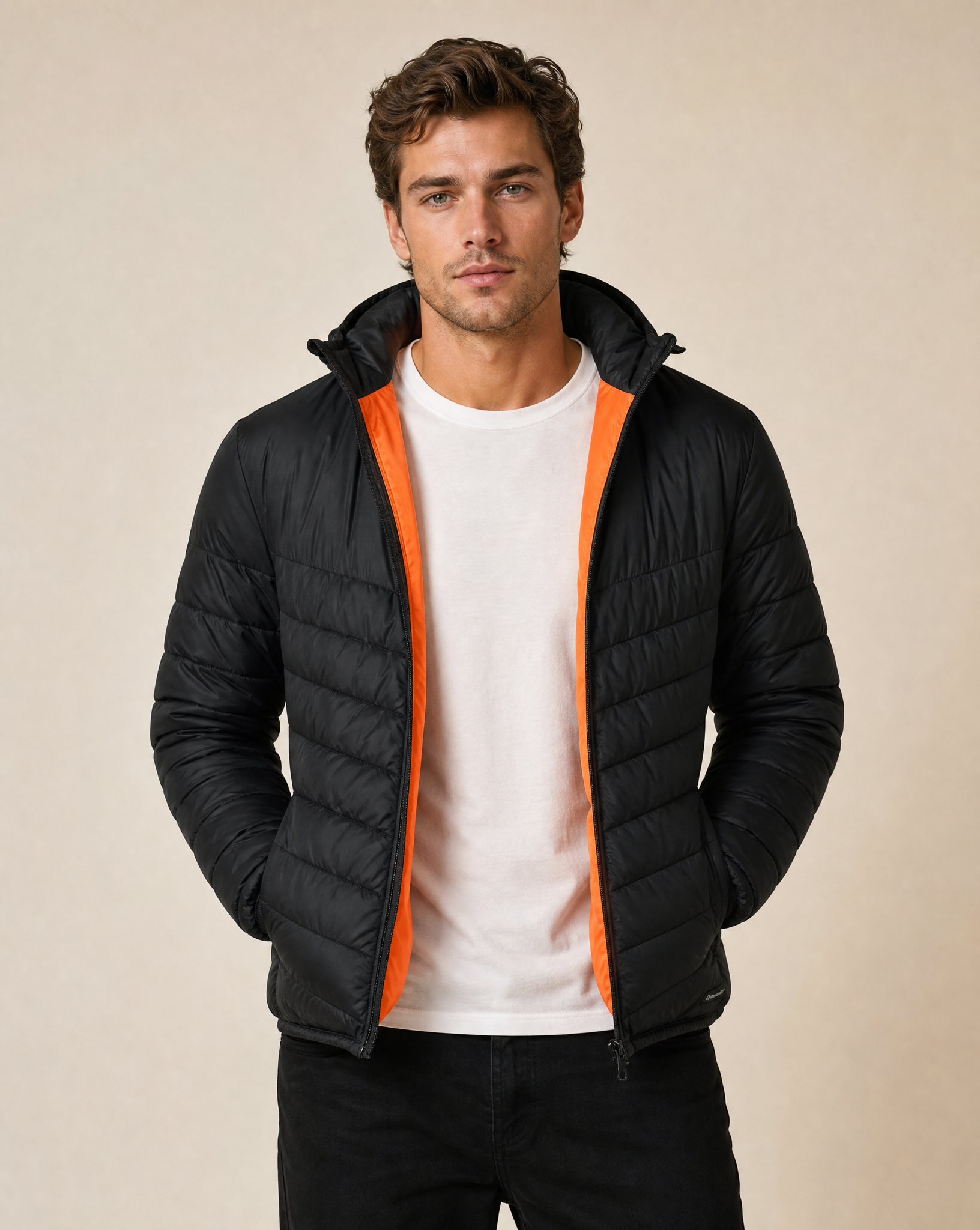 Cutter & Buck Mount Adams Jacka Herr - Black Orange