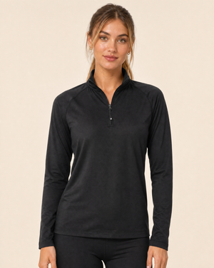 Cutter & Buck Coos Bay Half Zip Funktionströja Dam - Svart