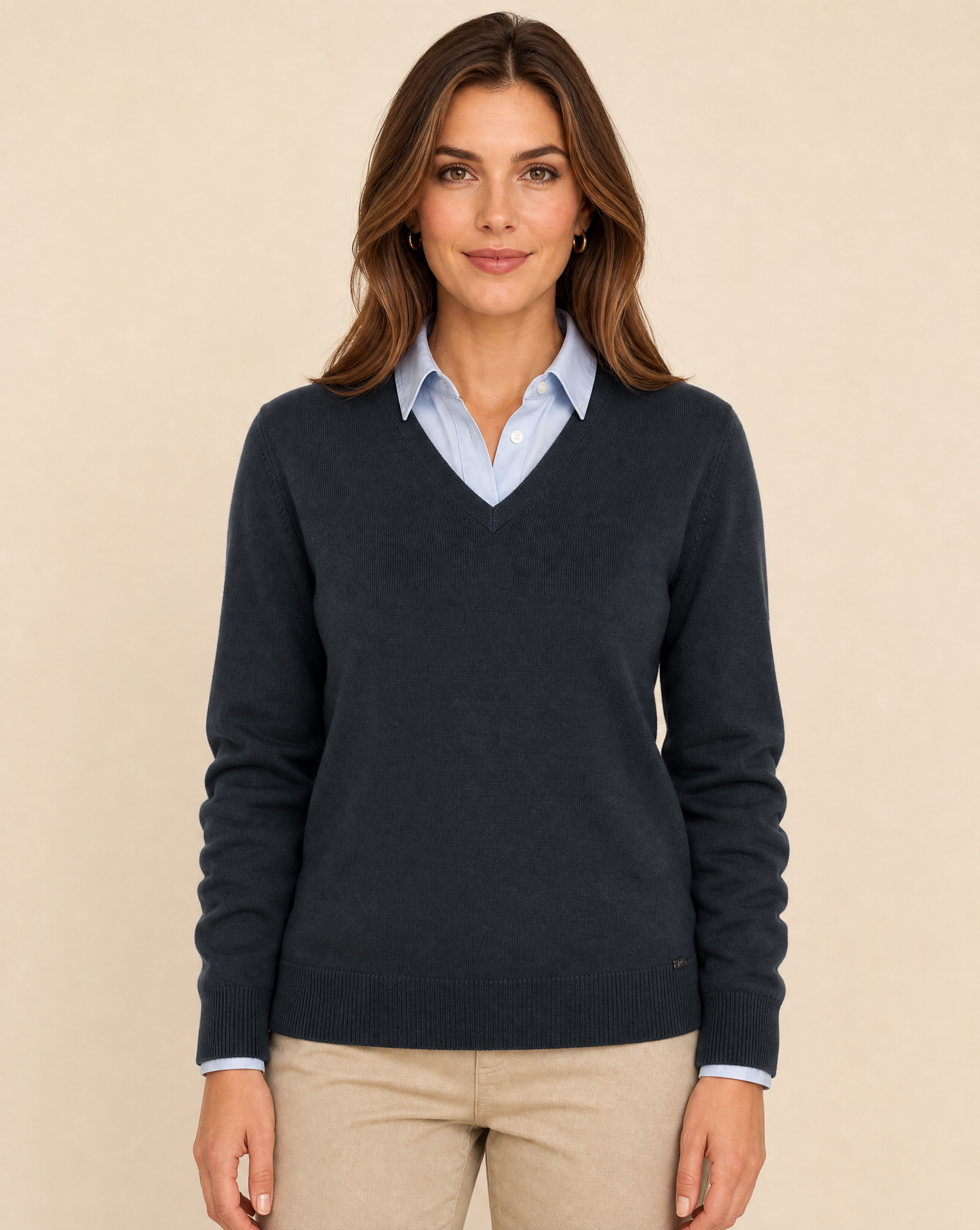 Cutter & Buck Everett V-neck Dam - Svart