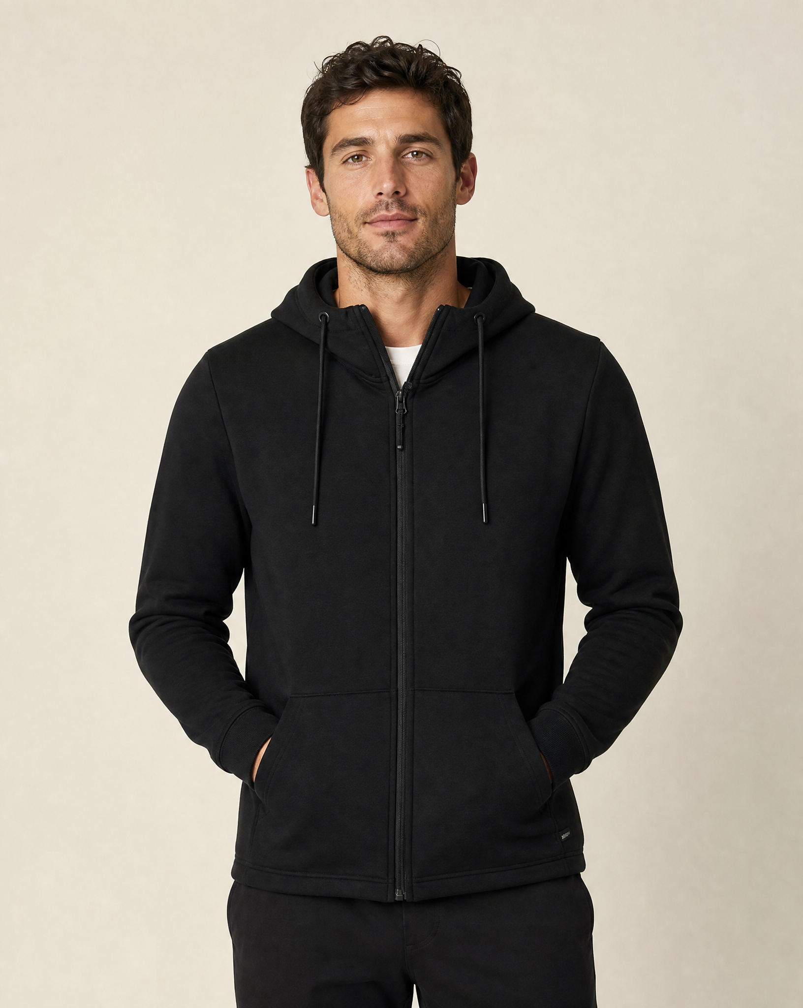 Cutter & Buck Pemberton Hoodie Full Zip Herr - Svart