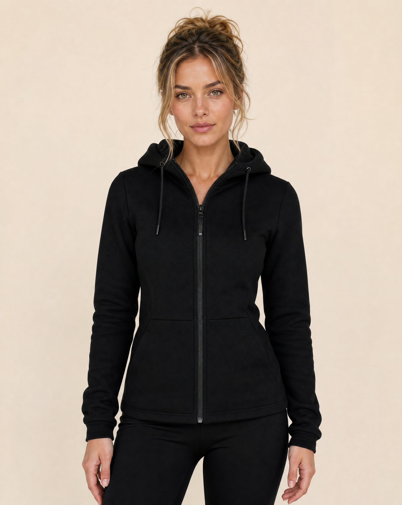 Cutter & Buck Pemberton Hoodie Full Zip Dam - Svart