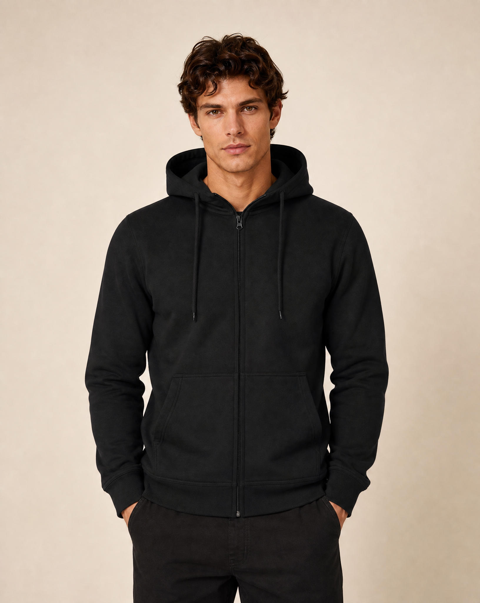 Clique Miami Hoodie Full Zip Herr - Svart