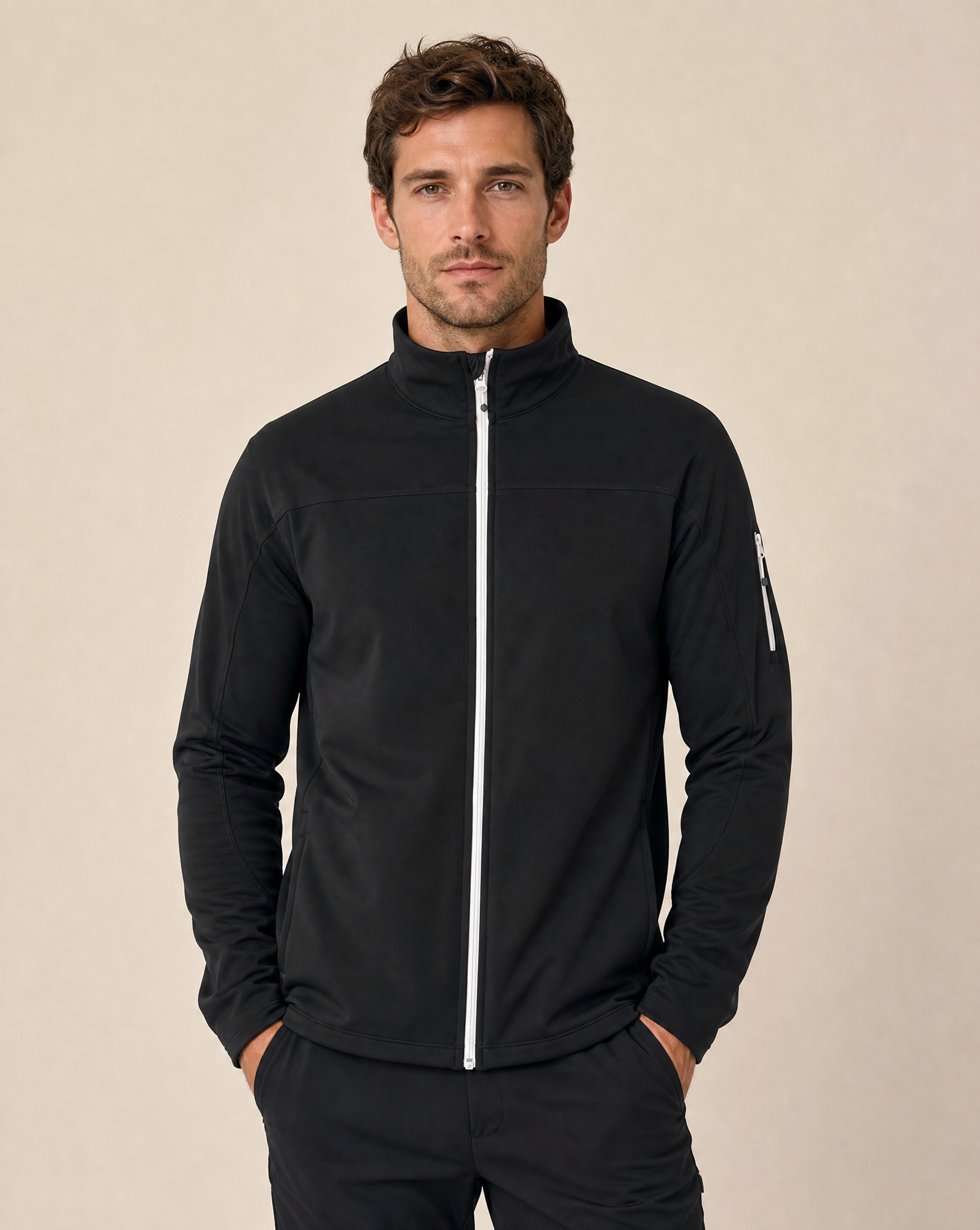 Clique Ducan Tröja Full Zip Herr - Svart