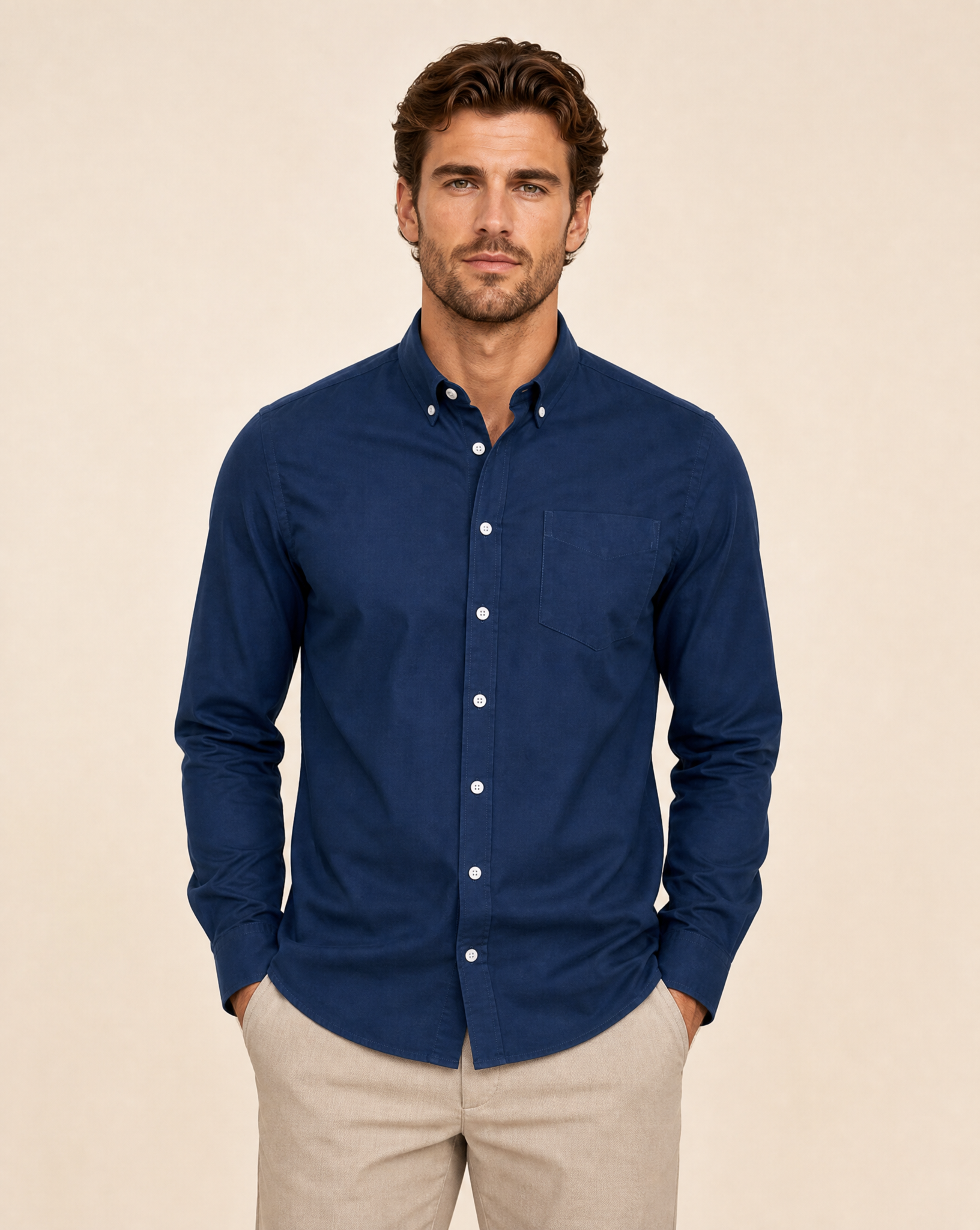 Cutter & Buck Hansville Oxfordskjorta Herr - Blue Oxford