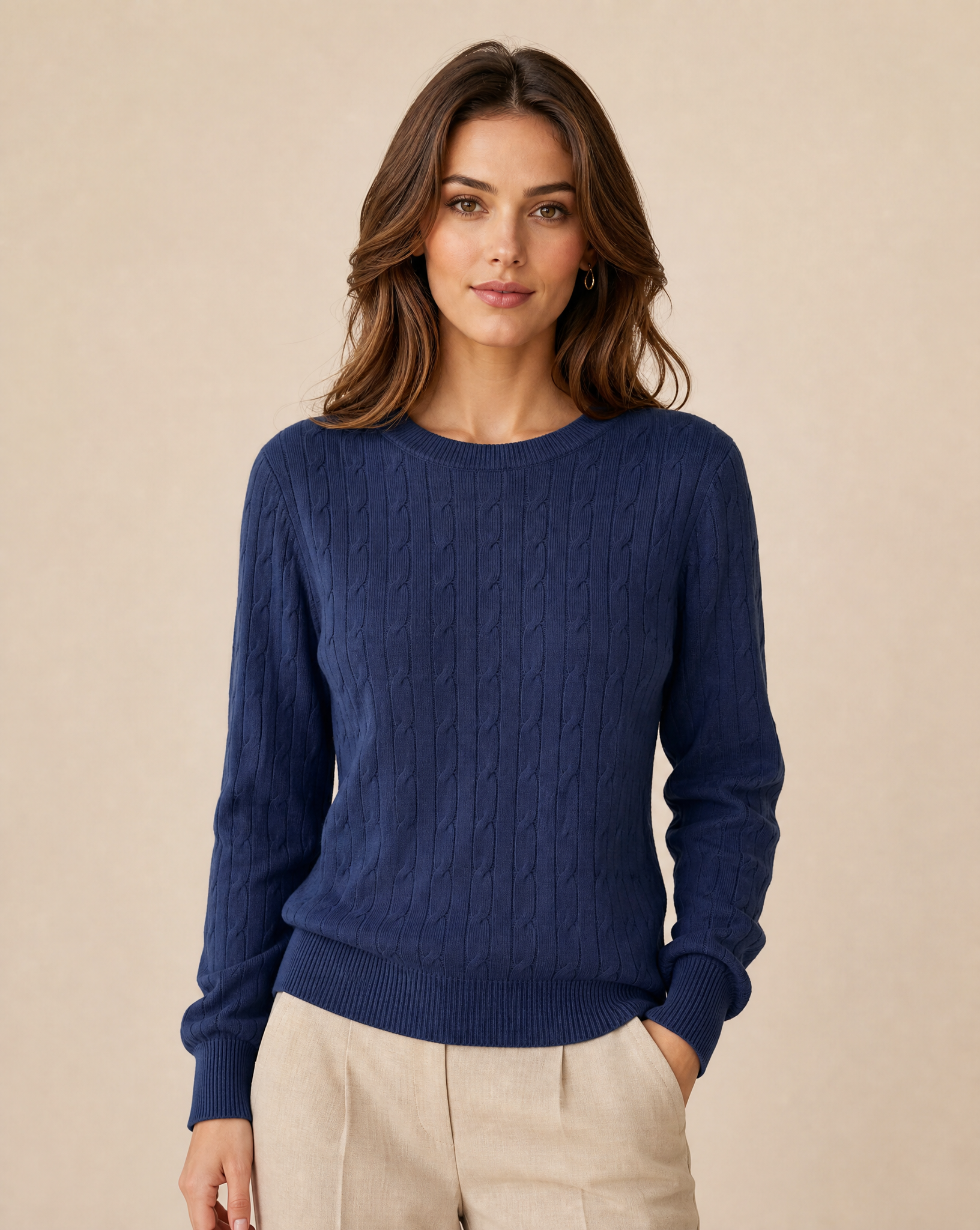 Cutter & Buck Blakely Knitted Sweater Dam - Marinmelerad
