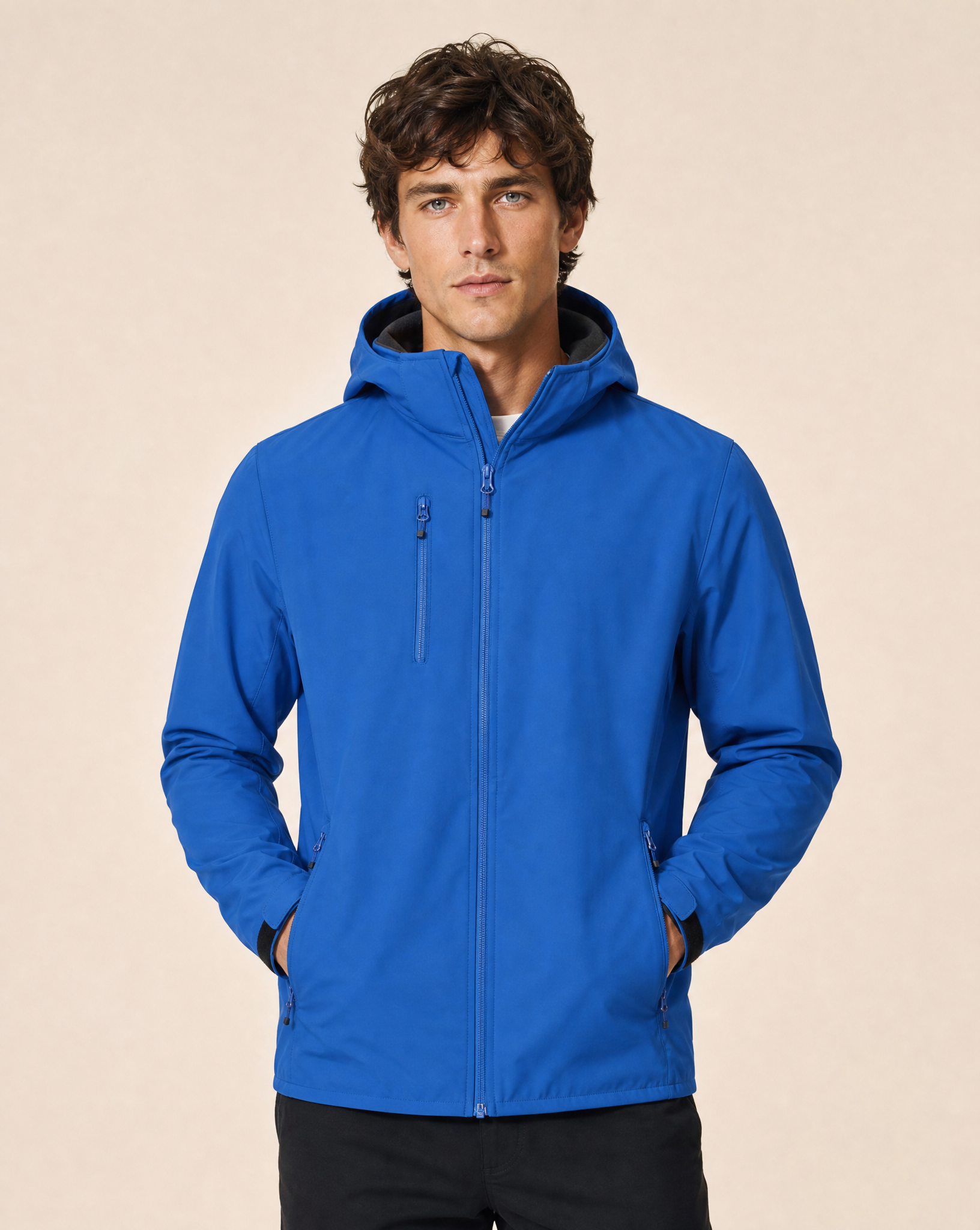 Clique Classic Softshell Hoodie Jacka Herr - Royalblå