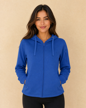 Clique Basic Active Hoodie Full Zip Dam - Royalblå