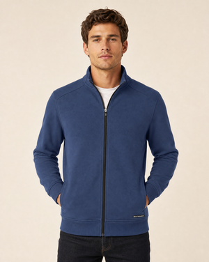 Cutter & Buck Pemberton Cardigan Herr - Ensign Blue
