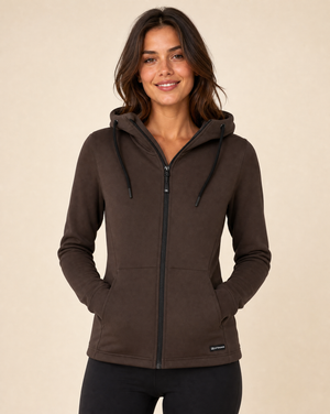 Cutter & Buck Pemberton Hoodie Full Zip Dam - Dark Mocca