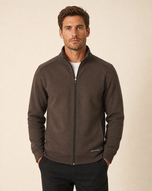 Cutter & Buck Pemberton Cardigan Herr - Dark Mocca