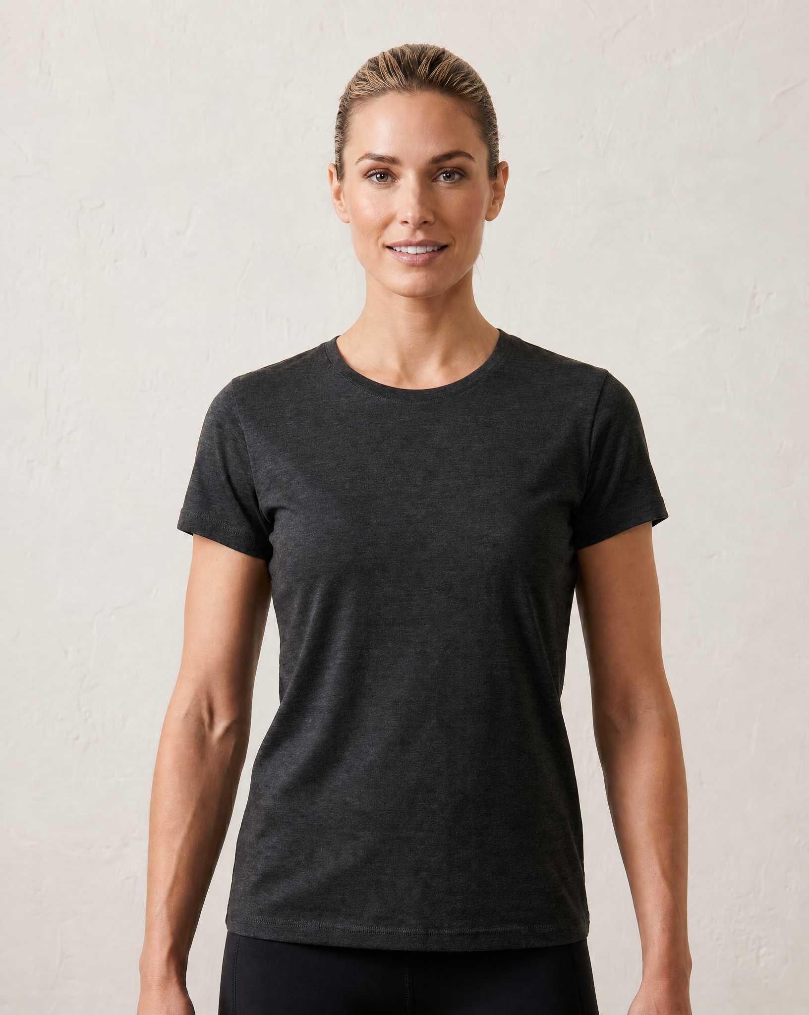 Cutter & Buck Manzanita Roundneck T-Shirt Dam - Antracitmelerad