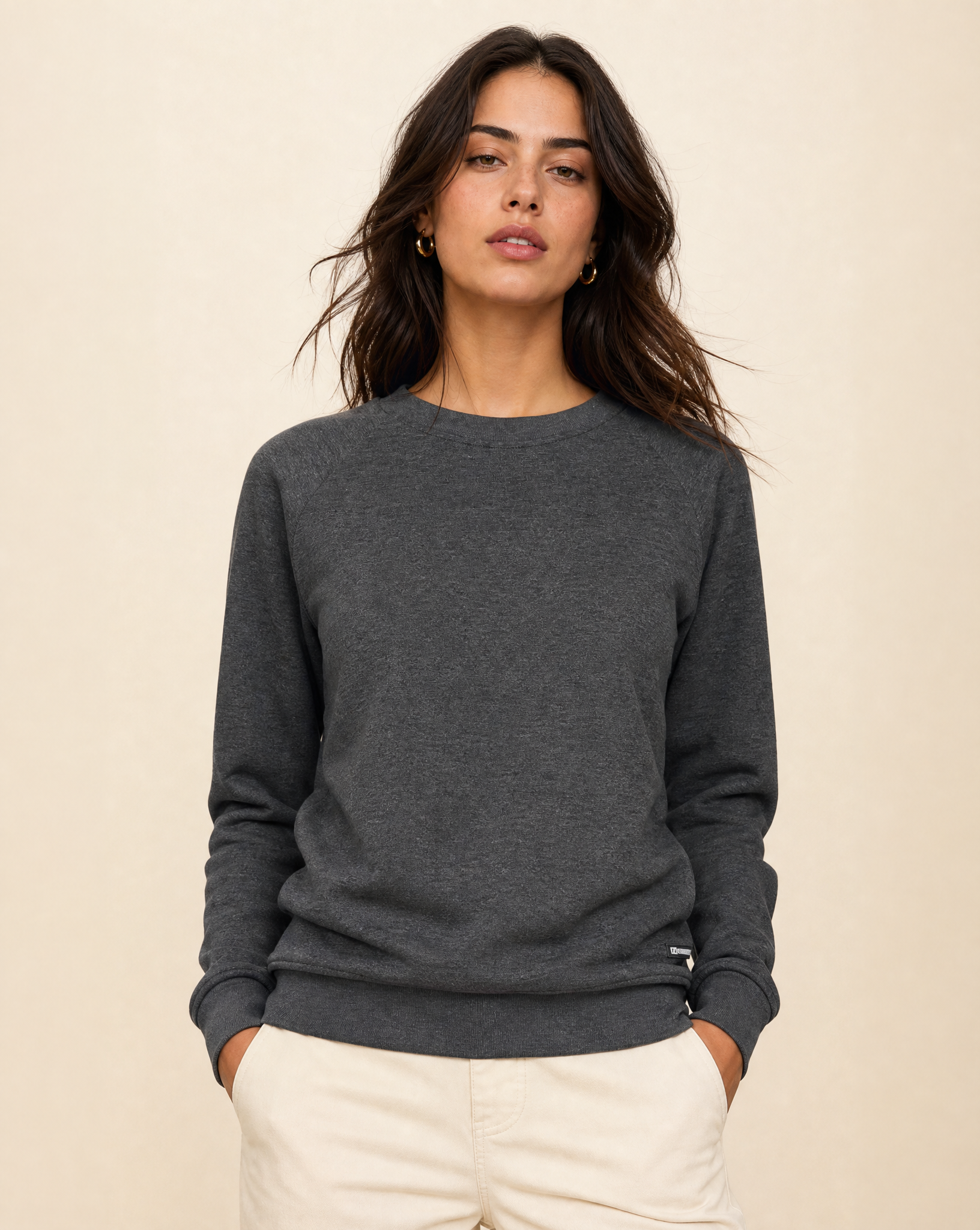 Cutter & Buck Pemberton Crewneck Sweatshirt Dam - Antracitmelerad