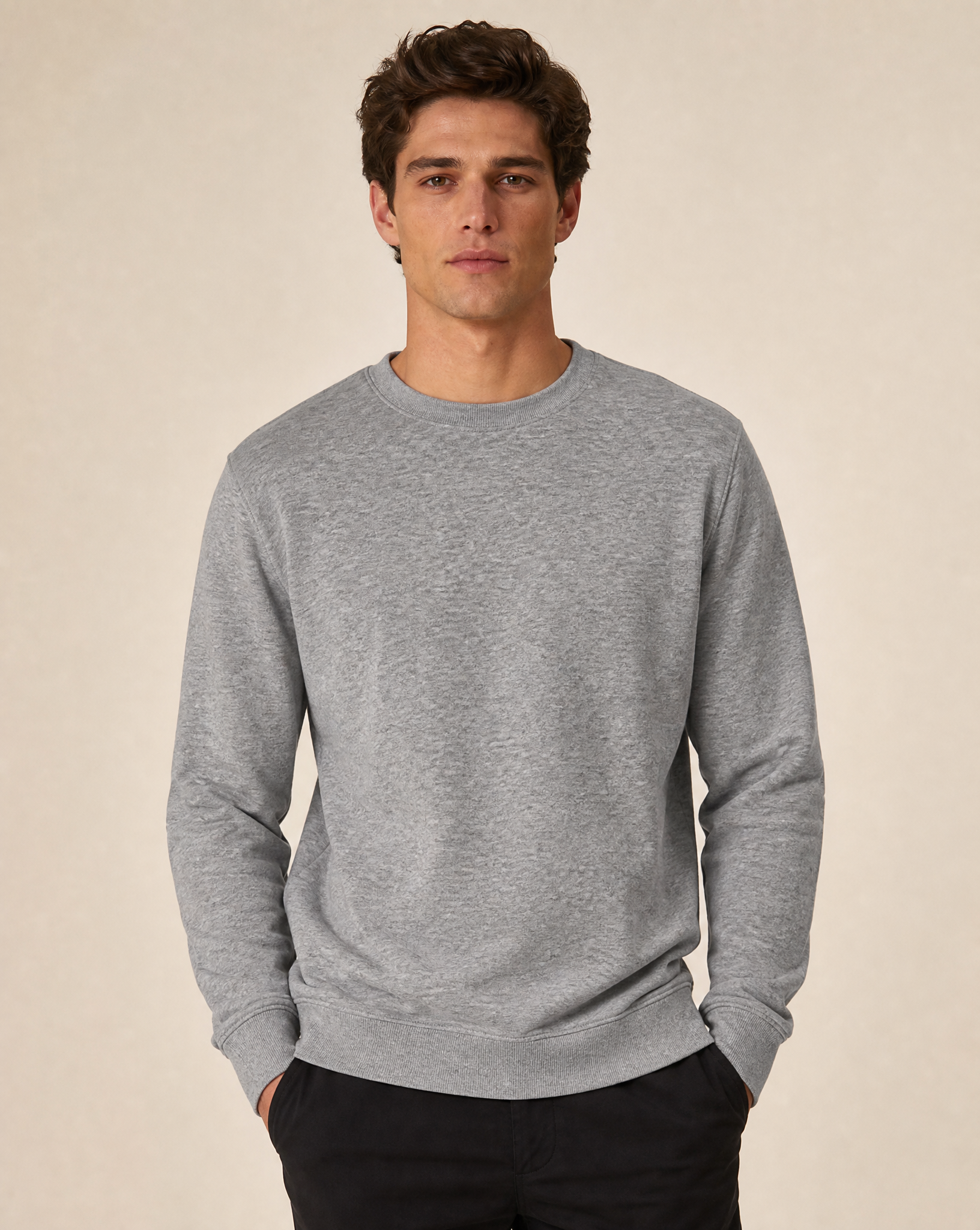 Clique Miami Sweatshirt Herr - Gråmelerad