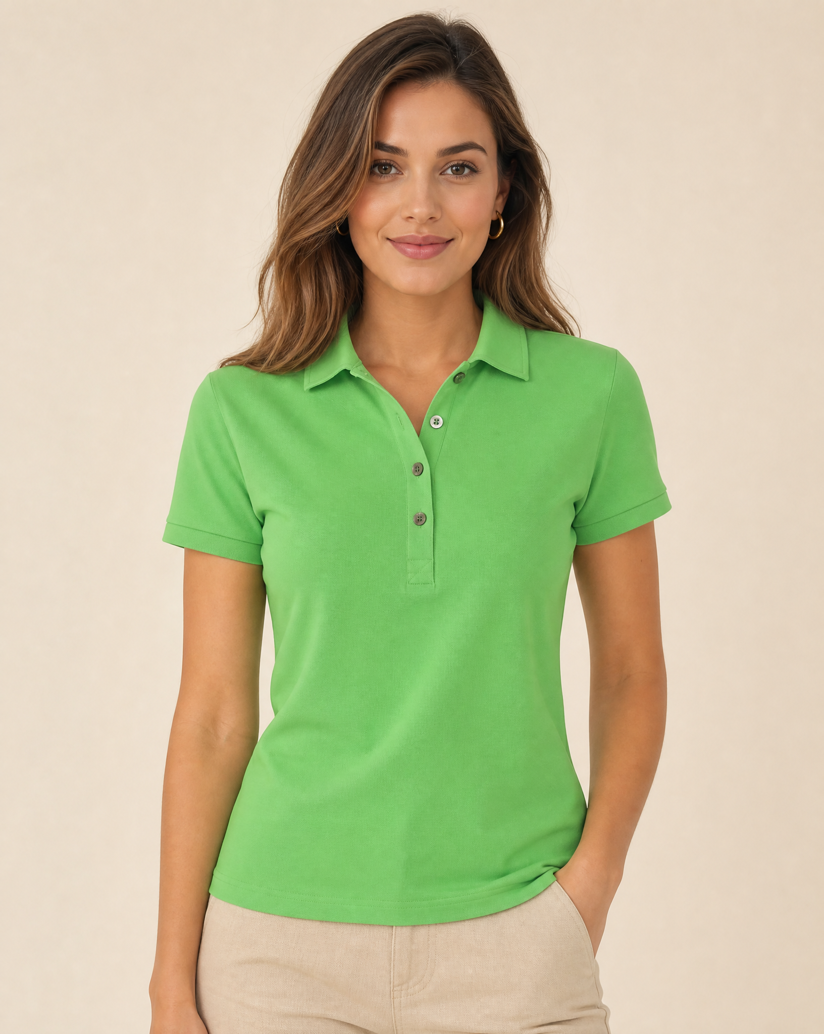 Cutter & Buck Virtue Polo Solid Dam - Lime Green