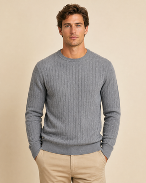 Cutter & Buck Blakely Knitted Sweatshirt Herr - Gråmelerad