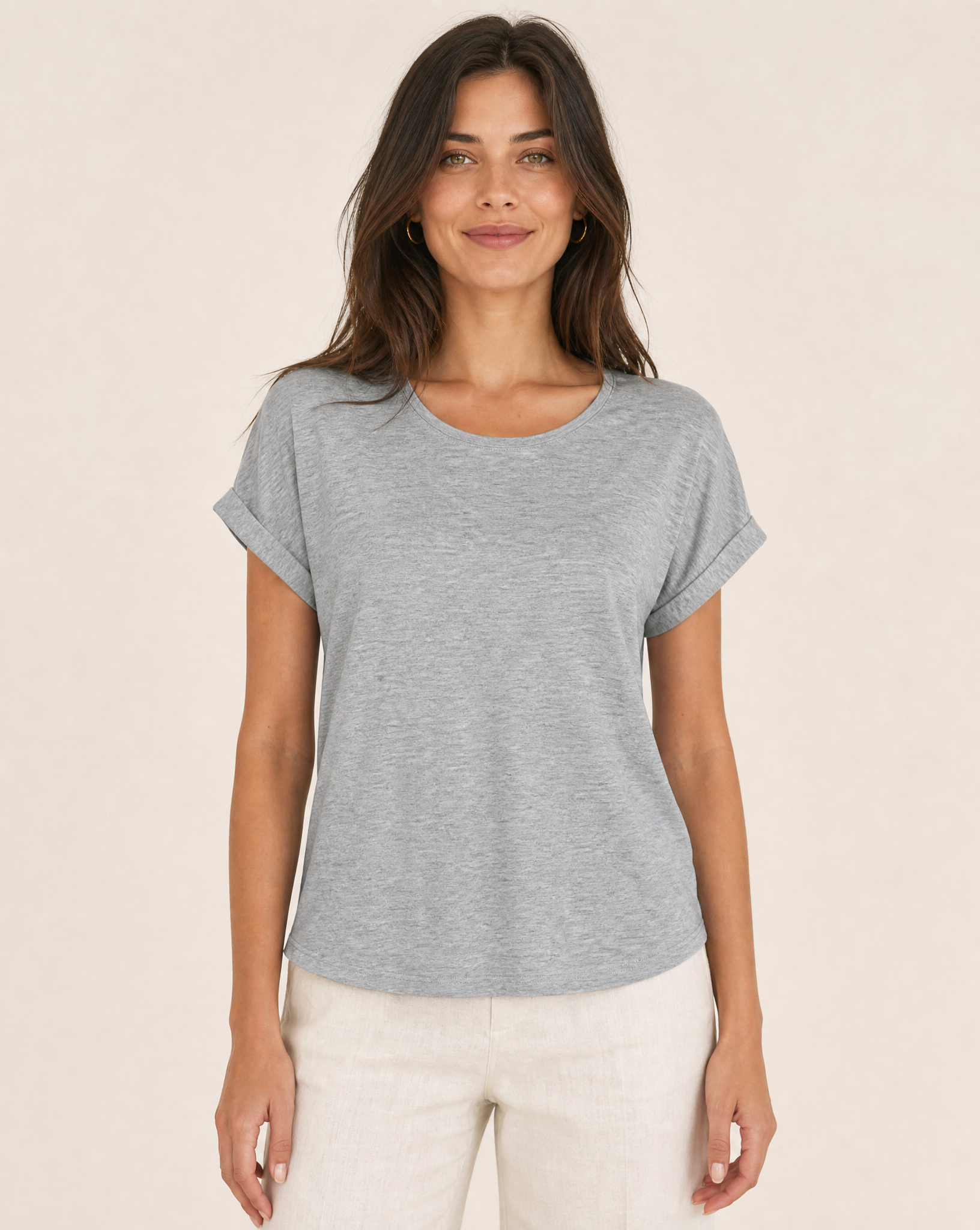 Clique Katy T-Shirt Dam - Gråmelerad