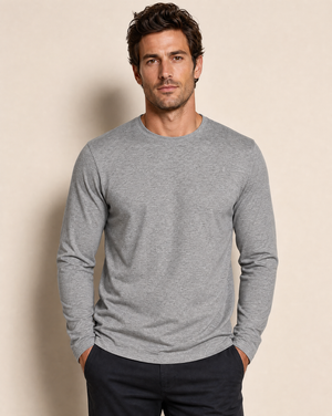 Clique Premium Fashion-T Herr - Gråmelerad