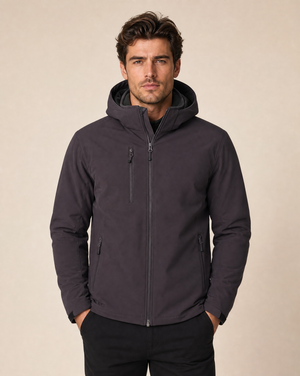Clique Classic Softshell Hoodie Jacka Herr - Mörkgrå