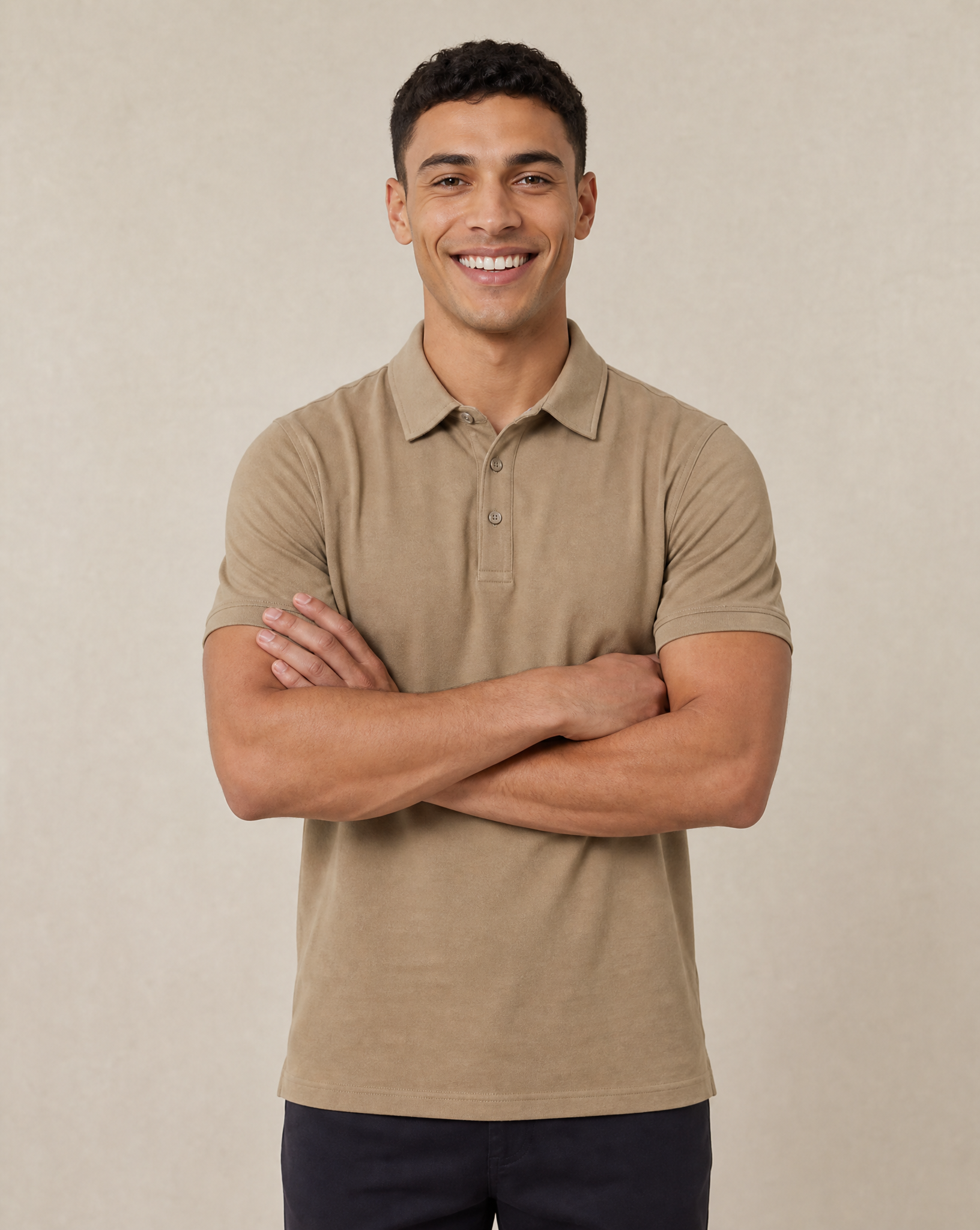 Cutter & Buck Advantage Premium Polo Herr - Khaki