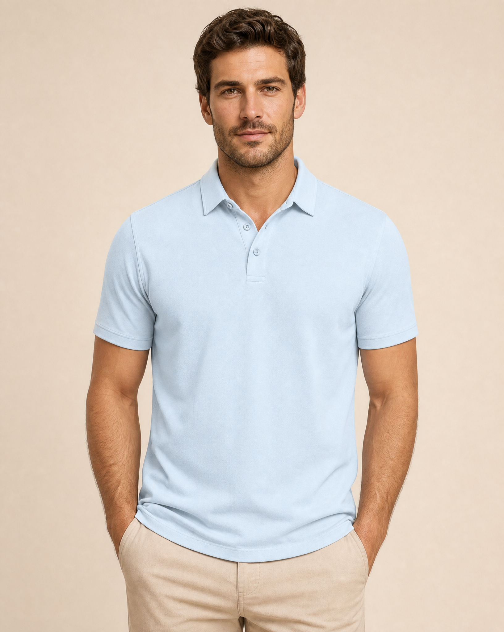 Cutter & Buck Oceanside Stretch Polo Herr - Heaven Blue