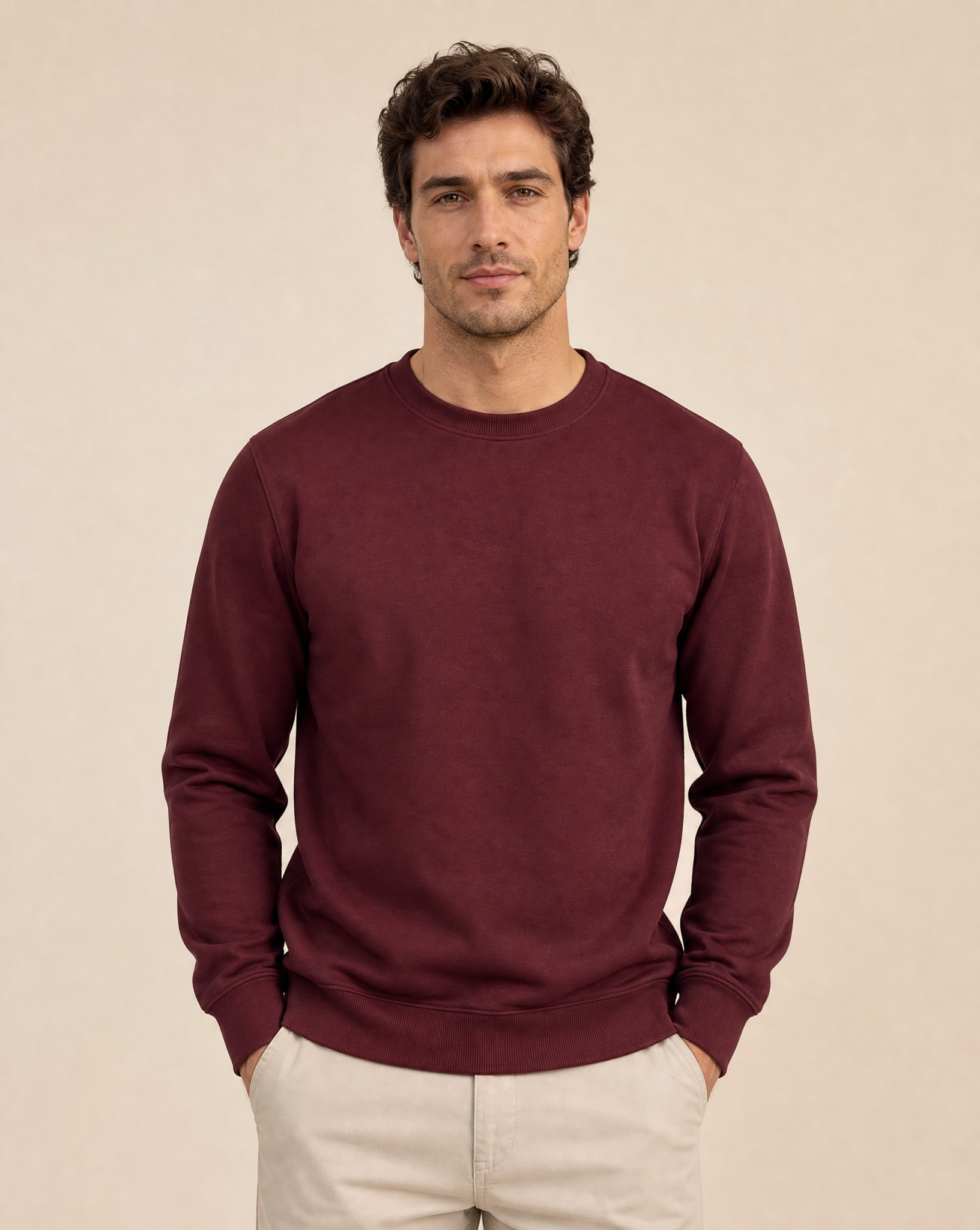 Clique Miami Sweatshirt Herr - Vinröd