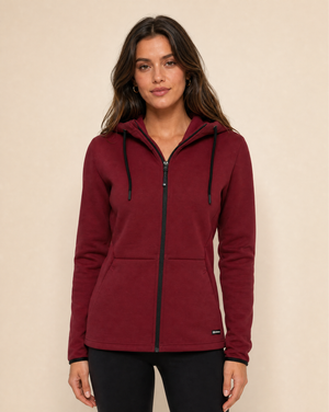 Cutter & Buck Pemberton Hoodie Full Zip Dam - Biking Red