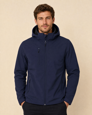 Clique Classic Softshell Hoodie Jacka Herr - Mörk Marin