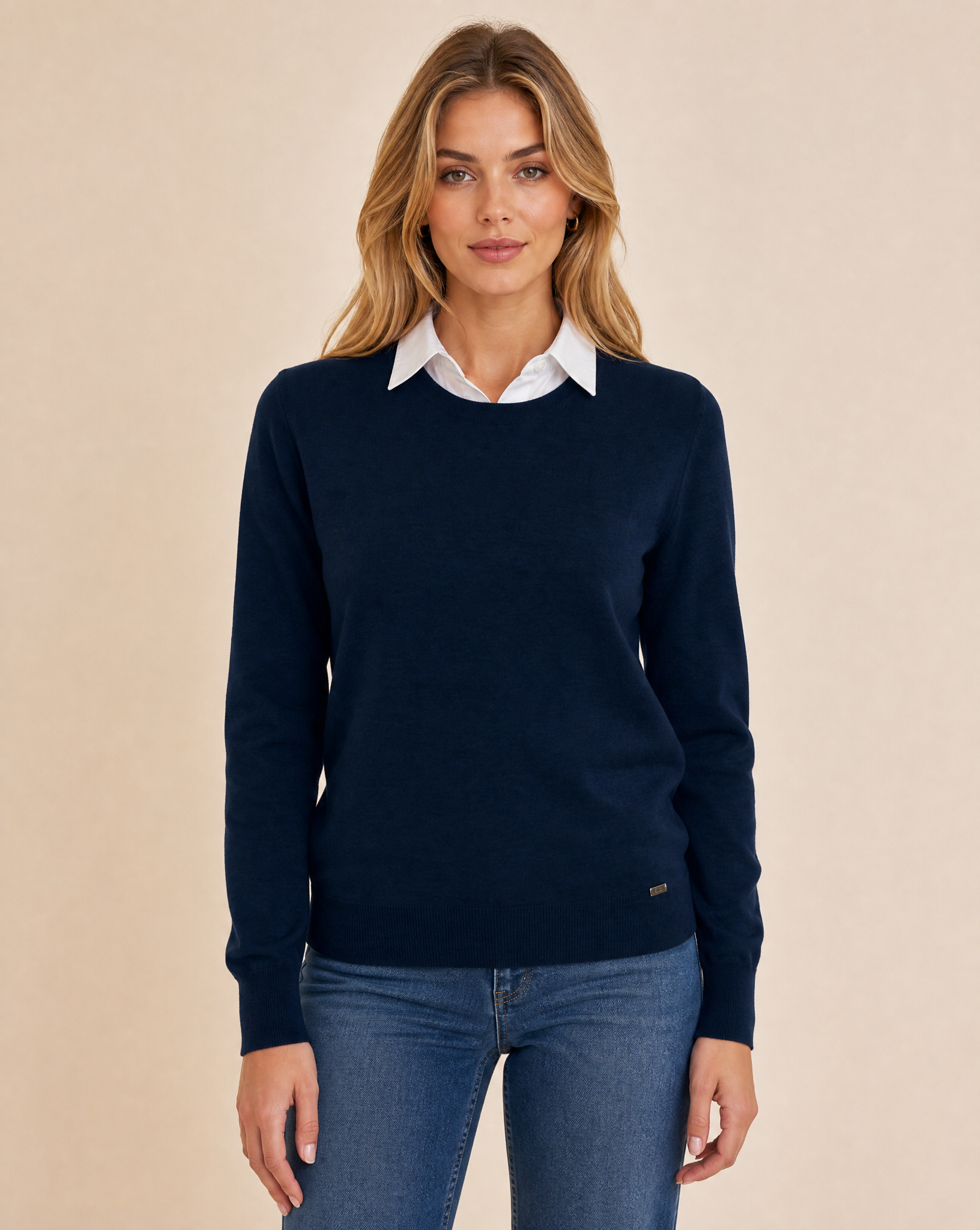 Cutter & Buck Kennewick Crewneck Dam - Mörk Marin