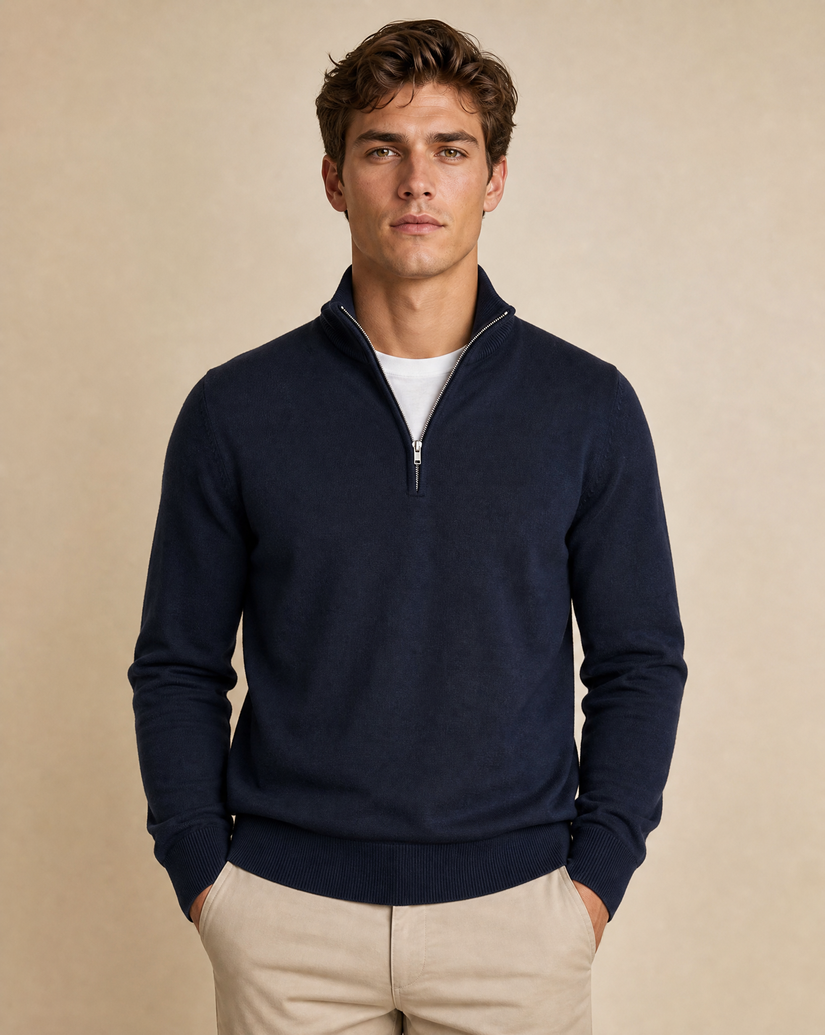 Cutter & Buck Oakville Half Zip Herr - Mörk Marin-1