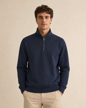 Clique Miami Sweatshirt Half Zip Herr - Mörk Marin
