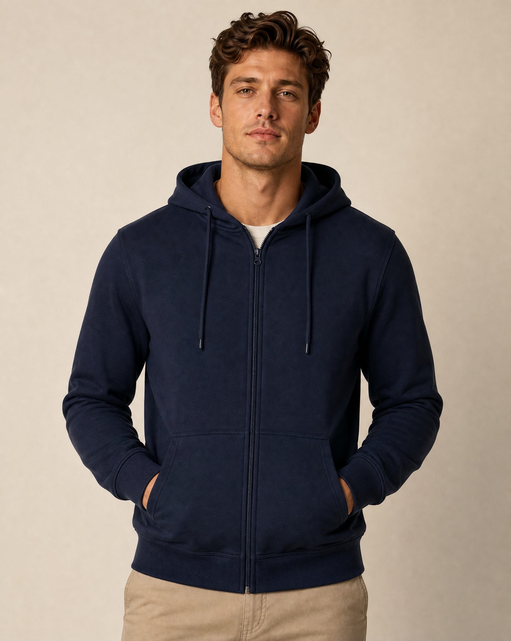 Clique Miami Hoodie Full Zip Herr - Mörk Marin-1