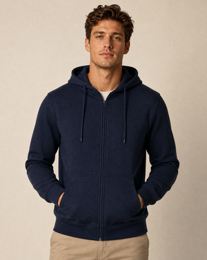 Clique Miami Hoodie Full Zip Herr - Mörk Marin