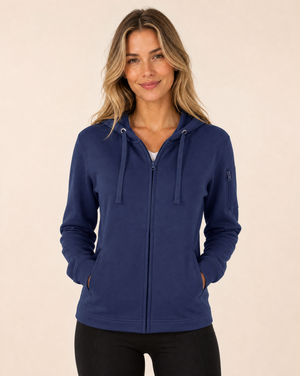 Clique Basic Active Hoodie Full Zip Dam - Mörk Marin