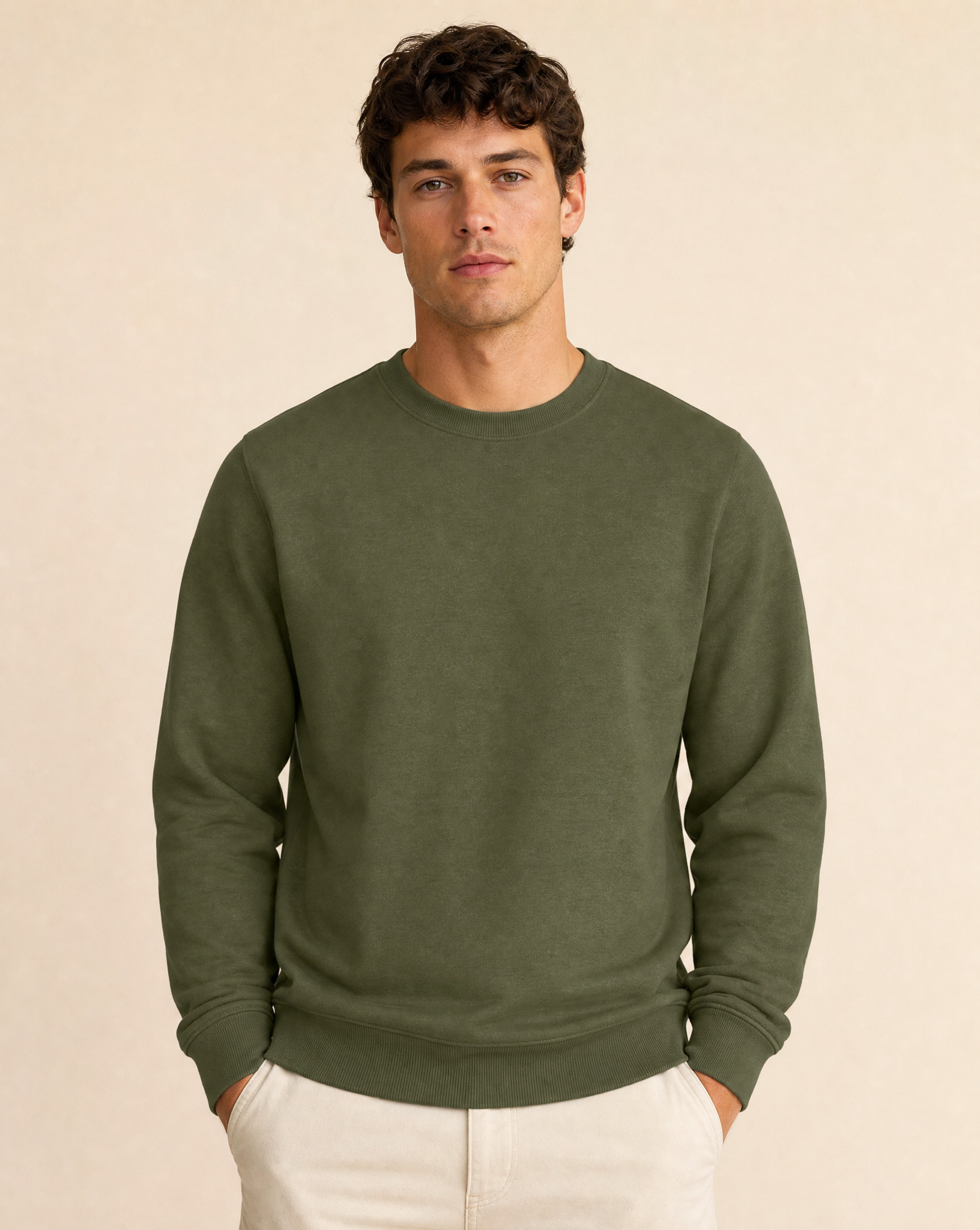 Clique Miami Sweatshirt Herr - Armegrön