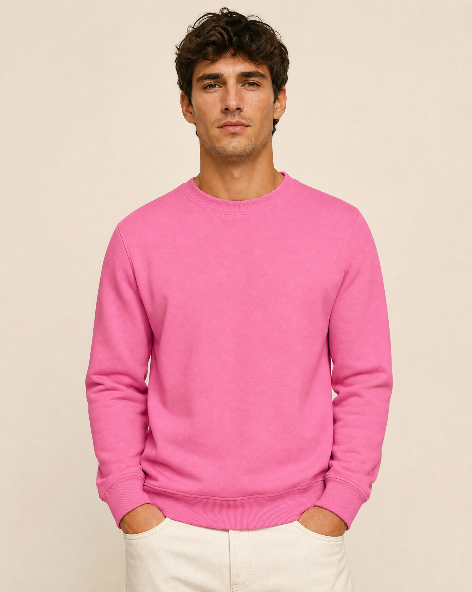 Clique Miami Sweatshirt Herr - Bright Pink