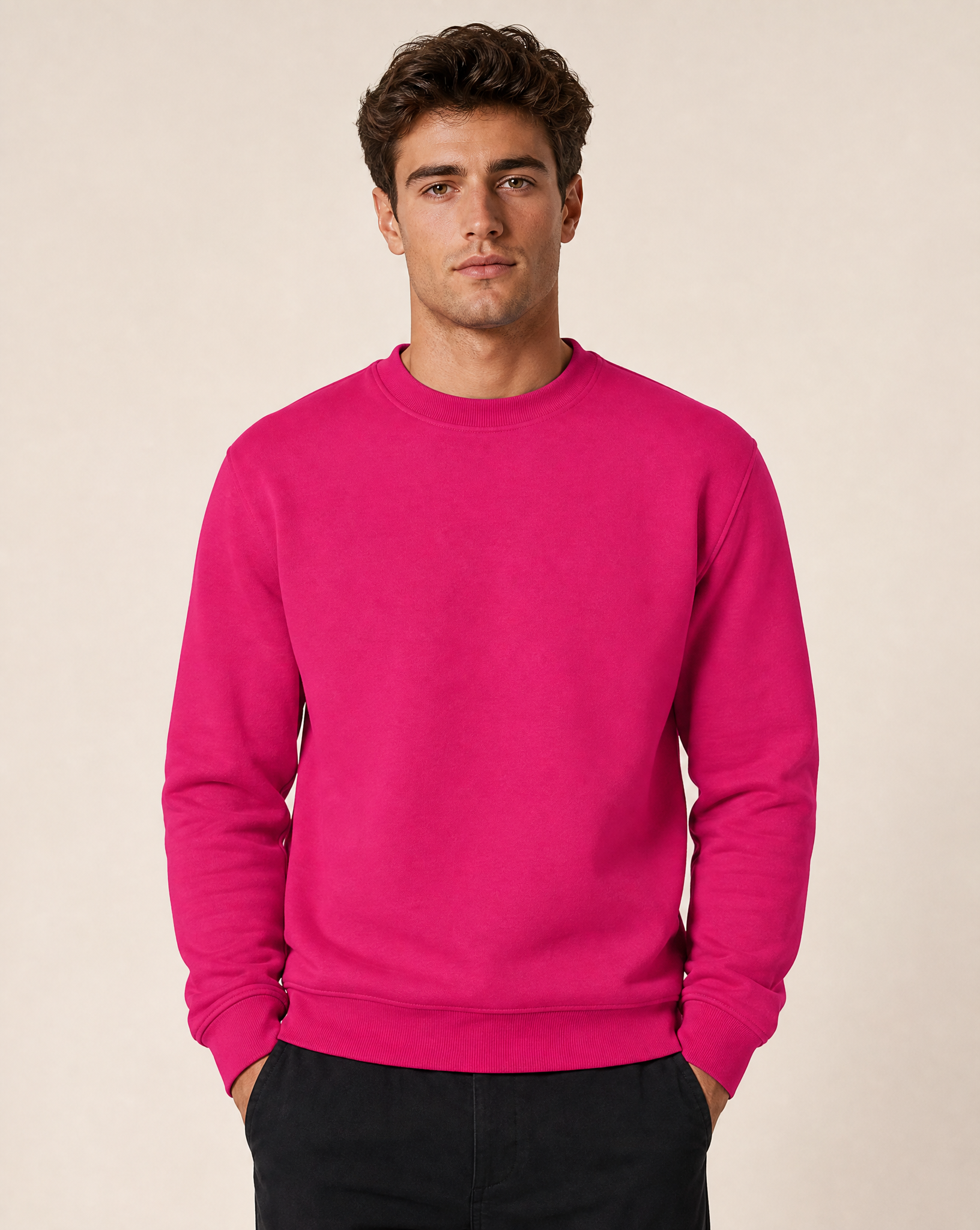 Clique Miami Sweatshirt Herr - Stark Cerise