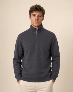 Clique Miami Sweatshirt Half Zip Herr - Metallgrå
