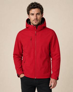 Clique Classic Softshell Hoodie Jacka Herr - Röd