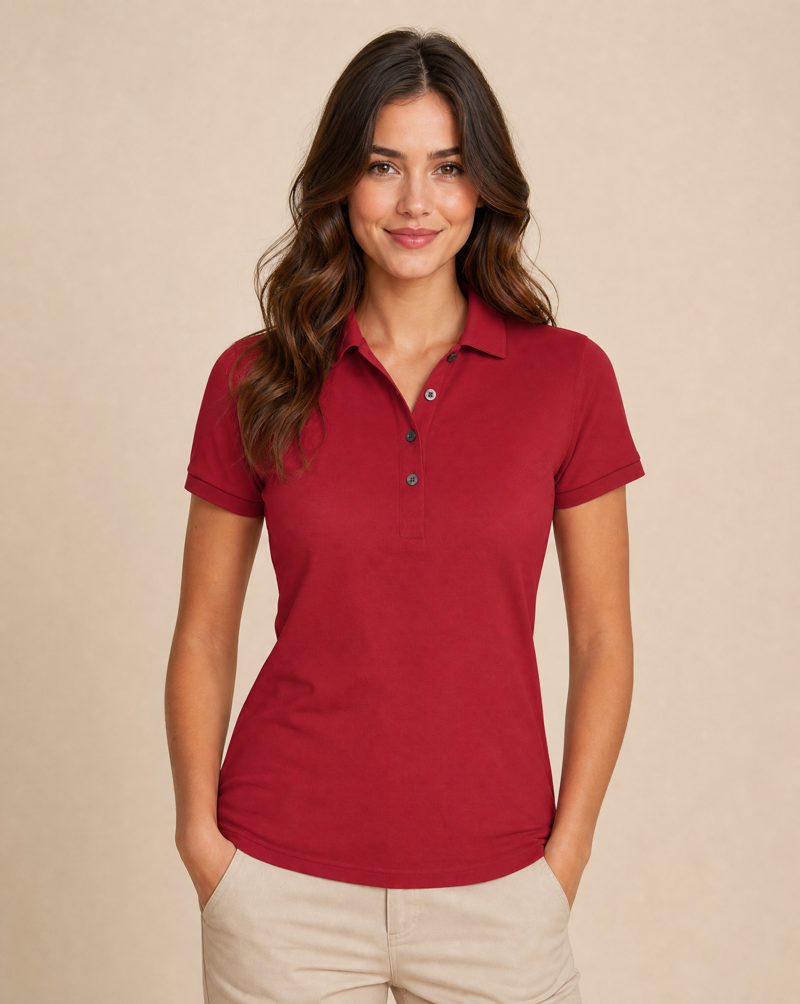 Cutter & Buck Virtue Polo Solid Dam - Röd