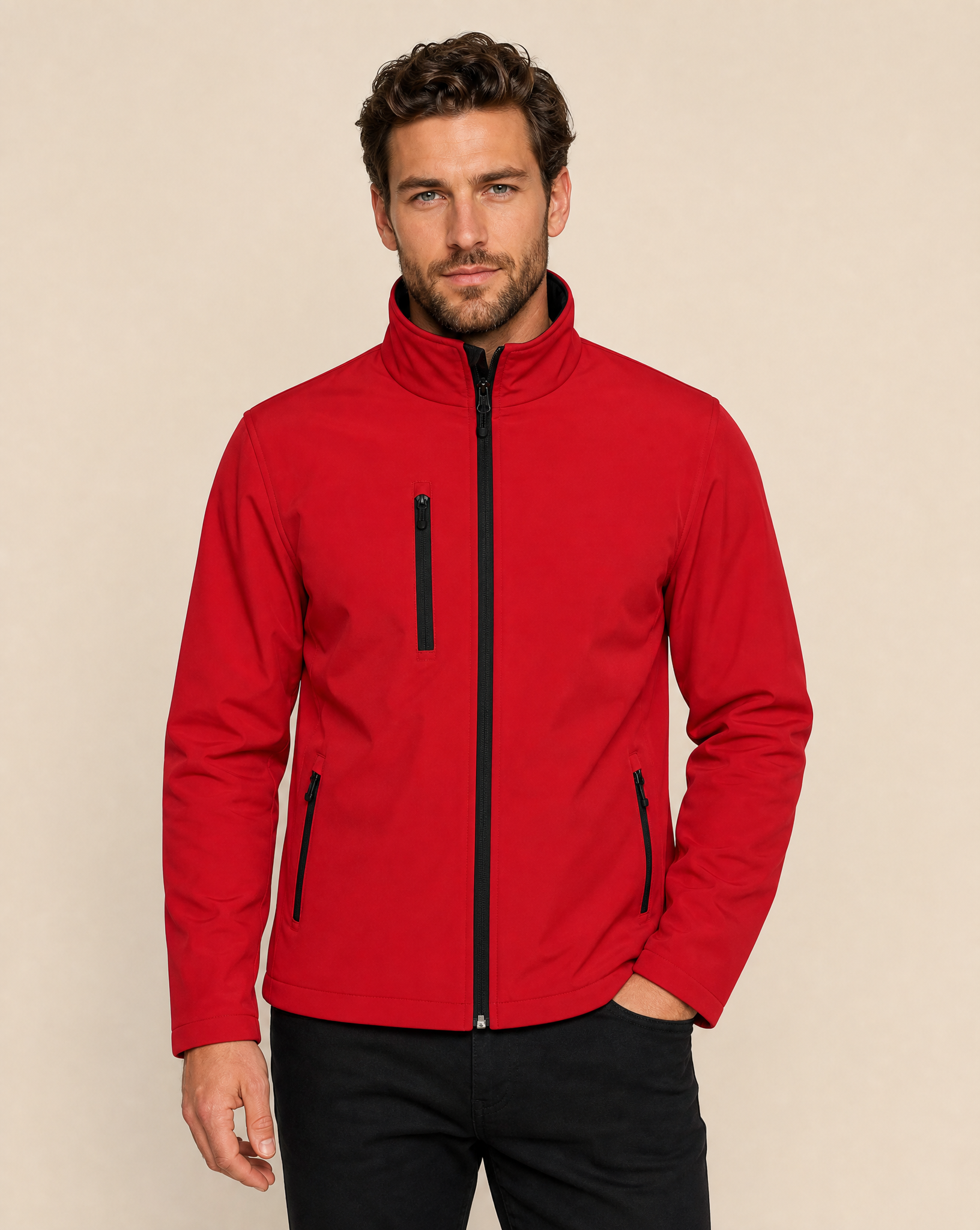 Clique Padded Softshell Jacket Herr - Röd