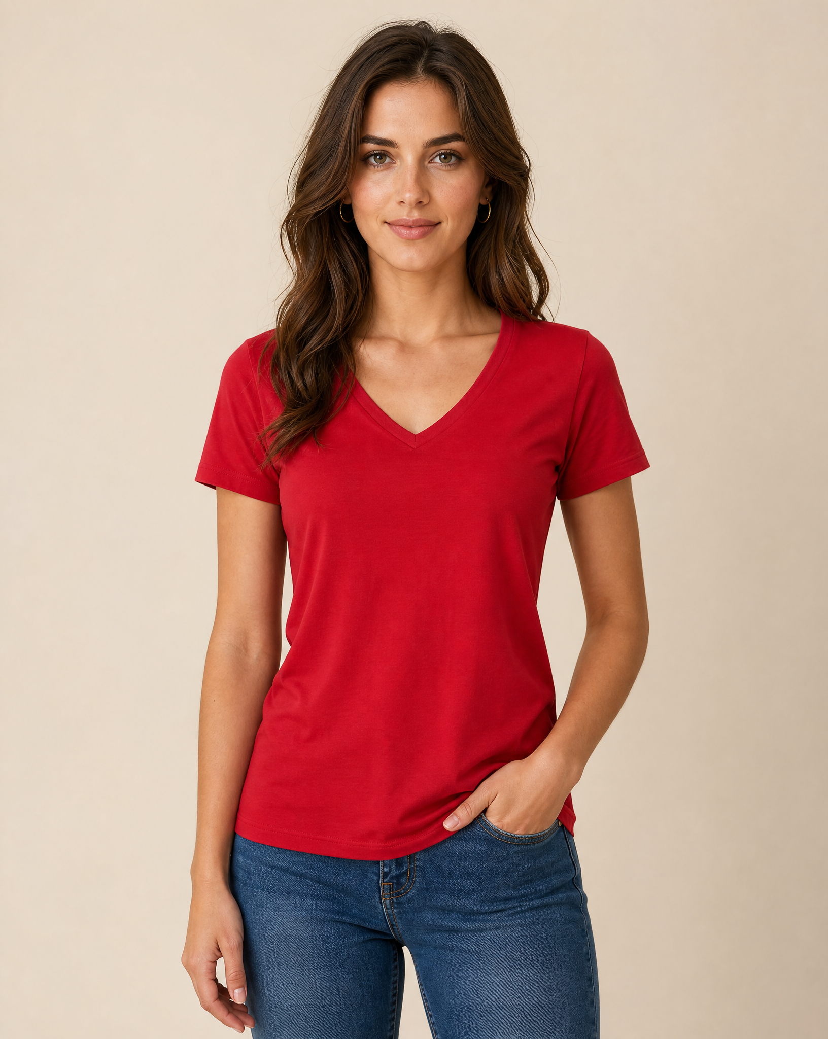 Clique Arden T-shirt Dam - Röd