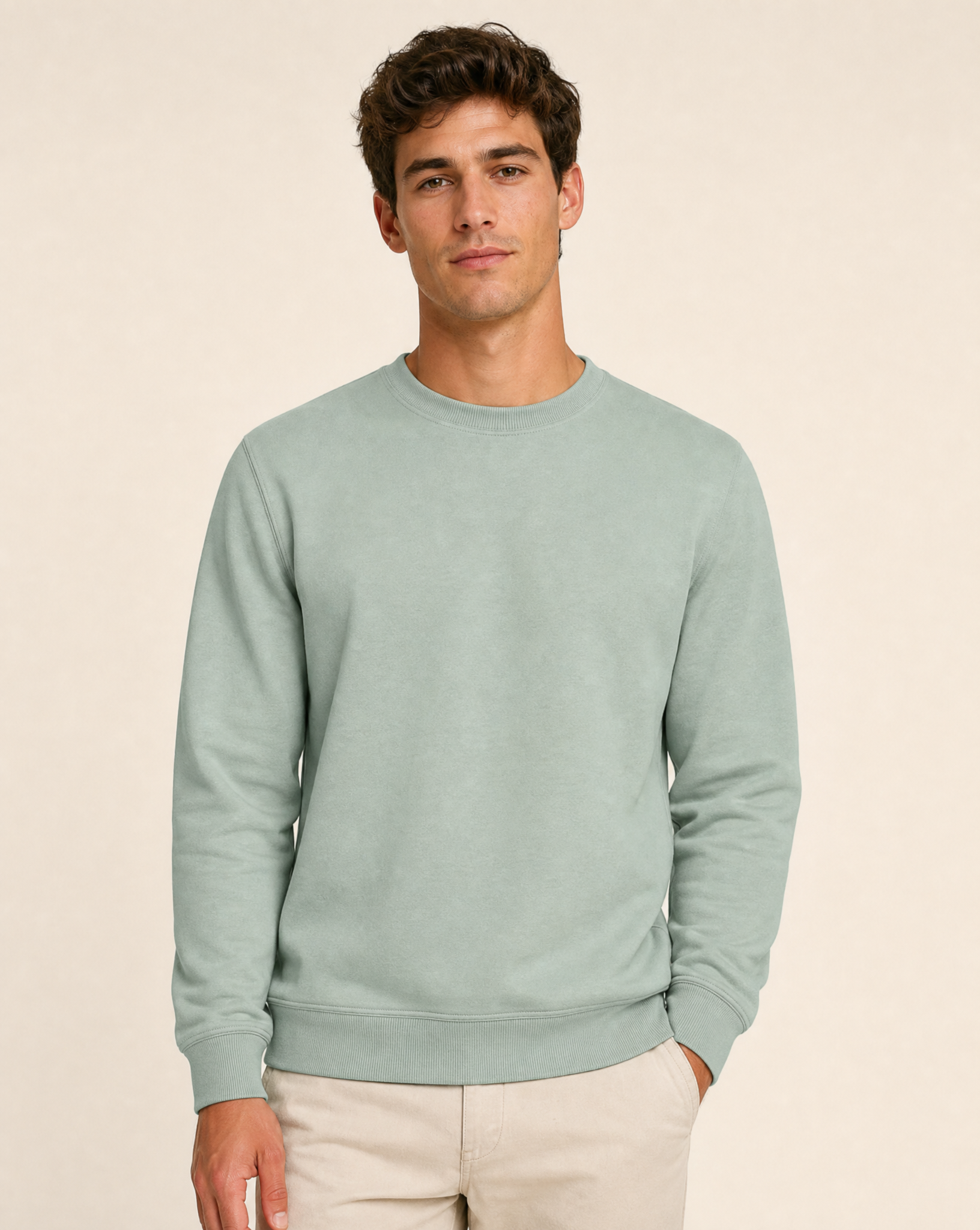 Clique Miami Sweatshirt Herr - Salviagrön