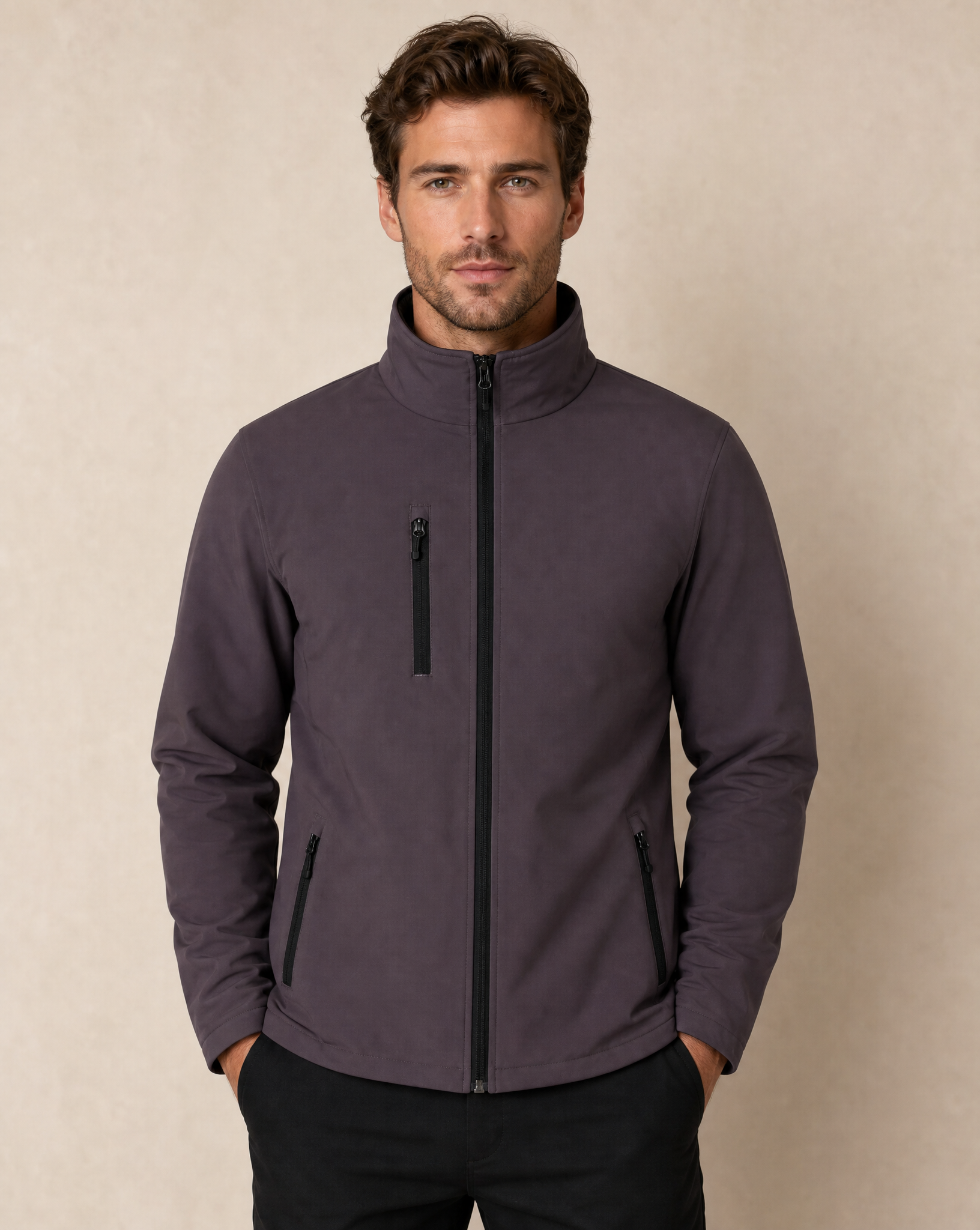 Clique Padded Softshell Jacket Herr - Mörkgrå