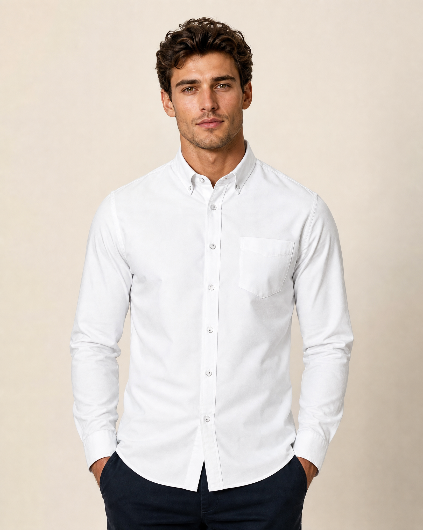Cutter & Buck Hansville Oxfordskjorta Herr - Vit