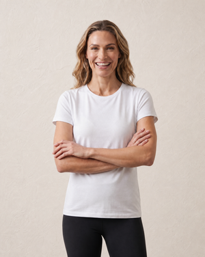 Cutter & Buck Manzanita Roundneck T-Shirt Dam - Vit